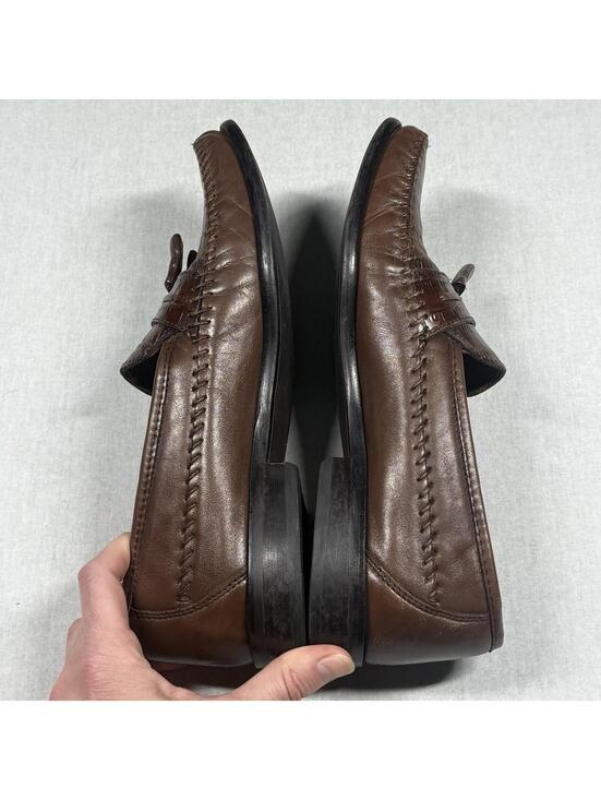 FLORSHEIM Pisa Loafers Shoes Sz 8D Cognac Brown Leather Tassel Comfort EUC main image 6